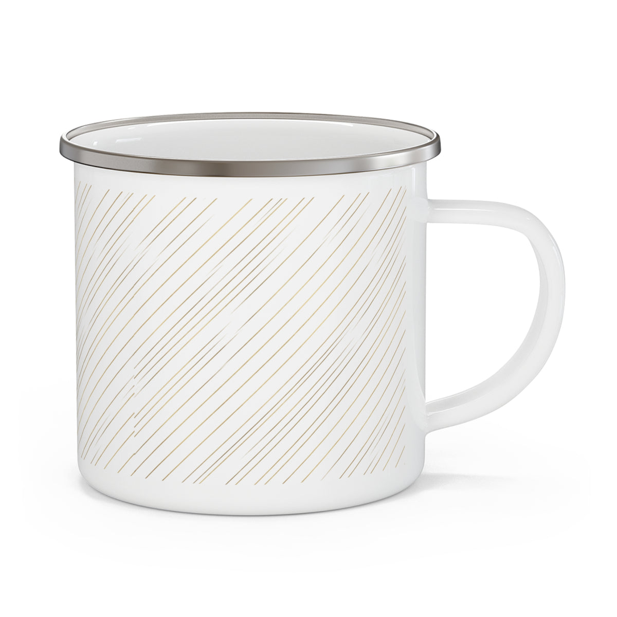 Striped Enamel Camping Mug