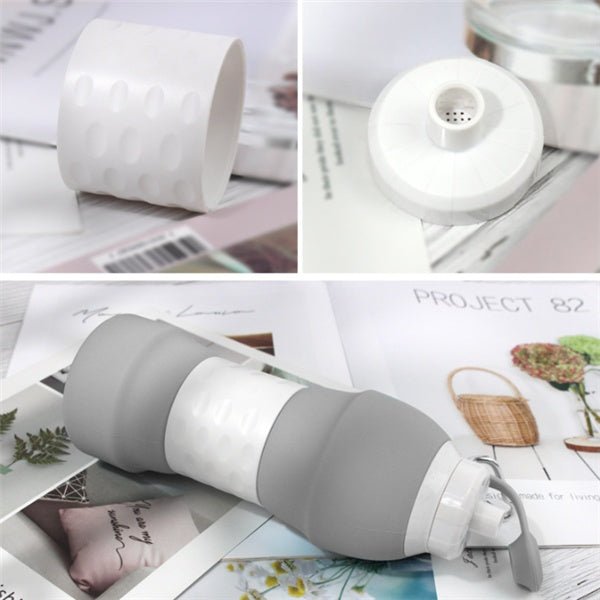 Foldable Silicone Water Bottle (600ml)
