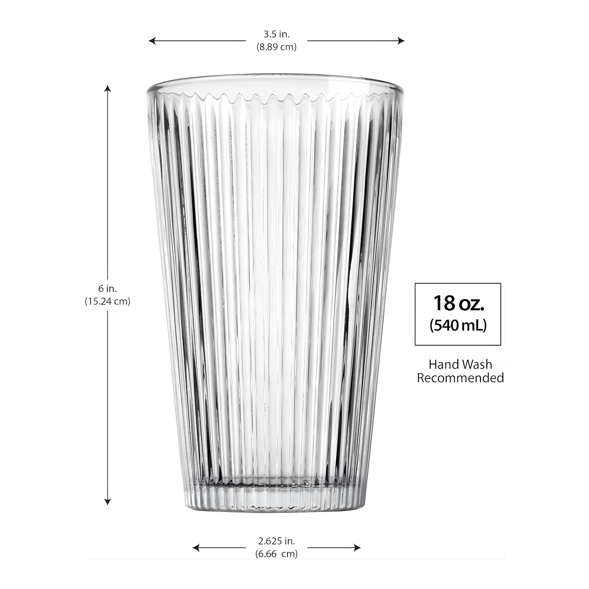 Ribbed Highball Glasses