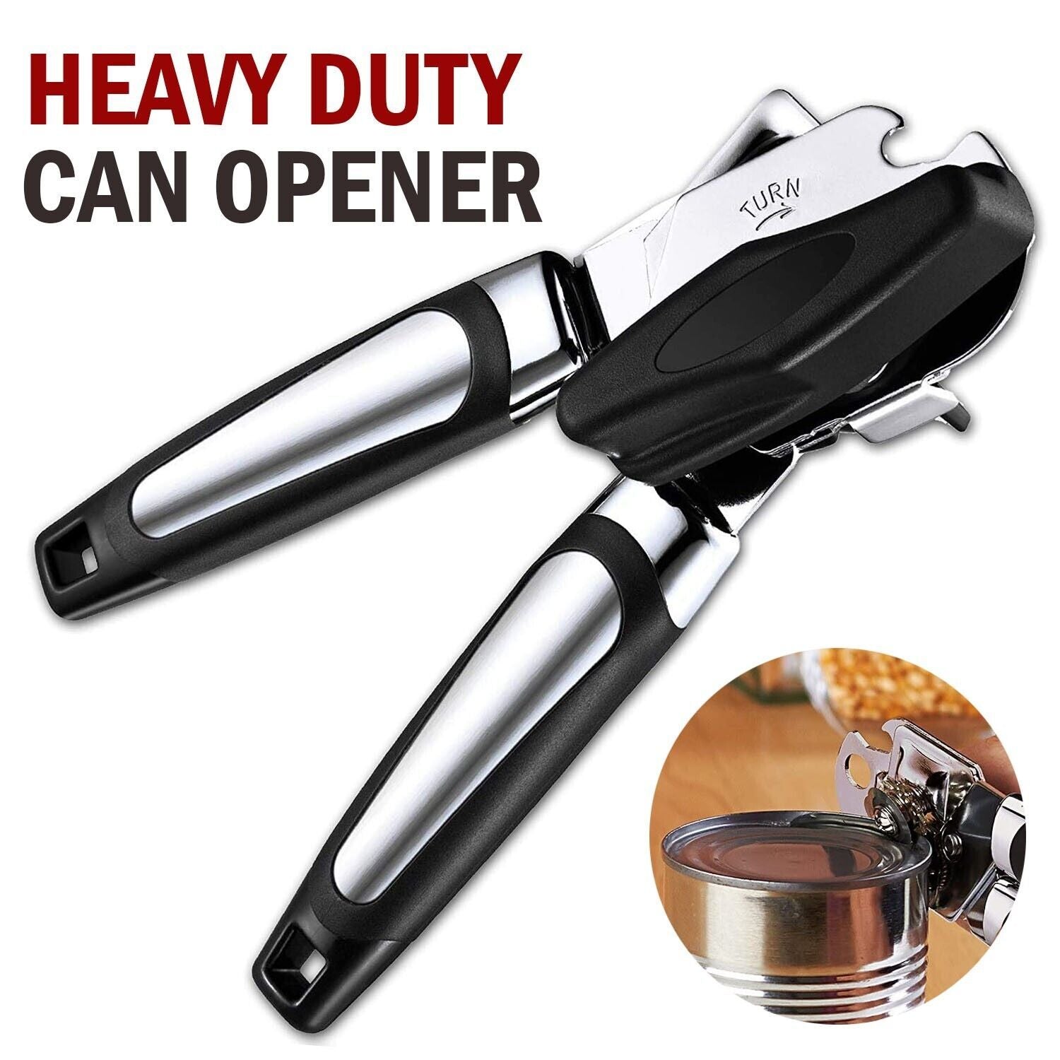 Can Opener With Cutting Wheel Blade Lid Cap Openers - TableFab