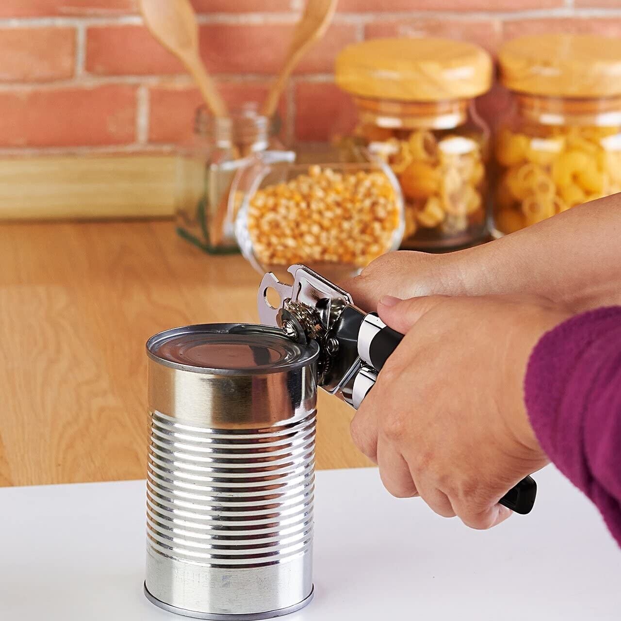 Can Opener With Cutting Wheel Blade Lid Cap Openers - TableFab
