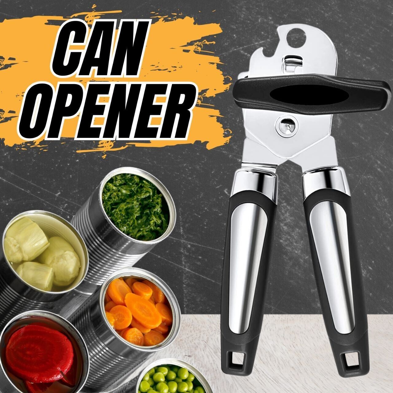 Can Opener With Cutting Wheel Blade Lid Cap Openers - TableFab