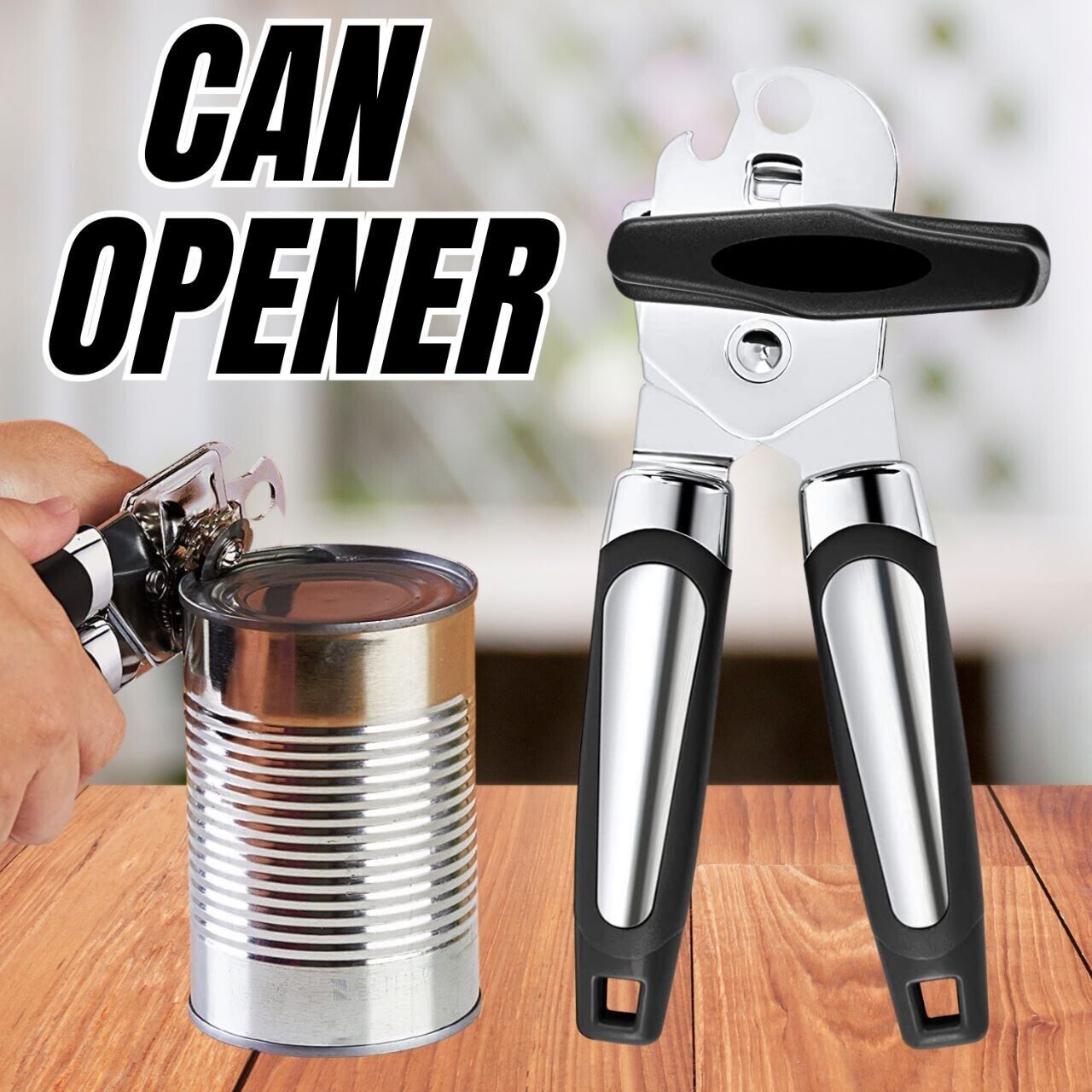 Can Opener With Cutting Wheel Blade Lid Cap Openers - TableFab