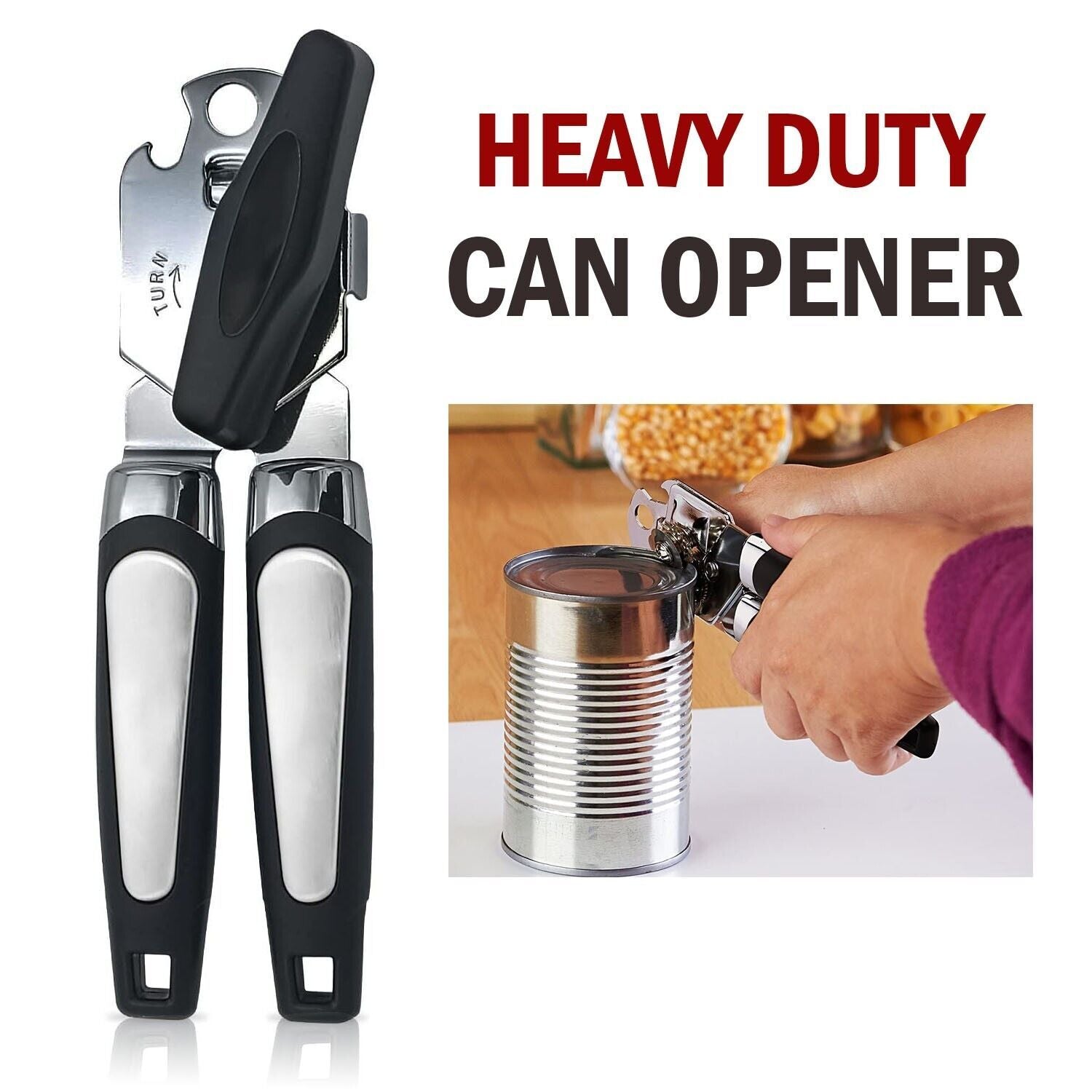 Can Opener With Cutting Wheel Blade Lid Cap Openers - TableFab