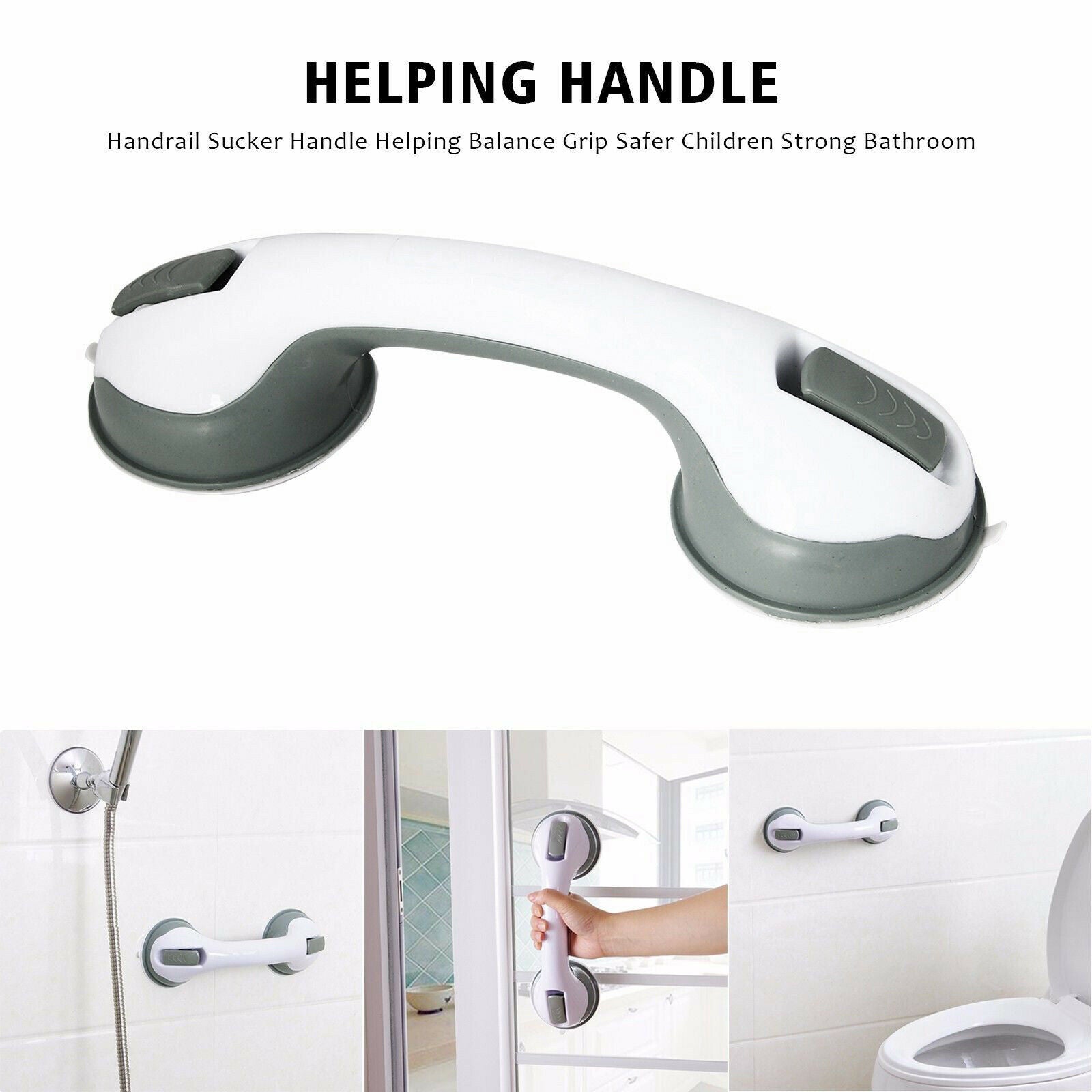 Suction Shower Grab Bar - 300 lbs Capacity Bathroom Safety Handle