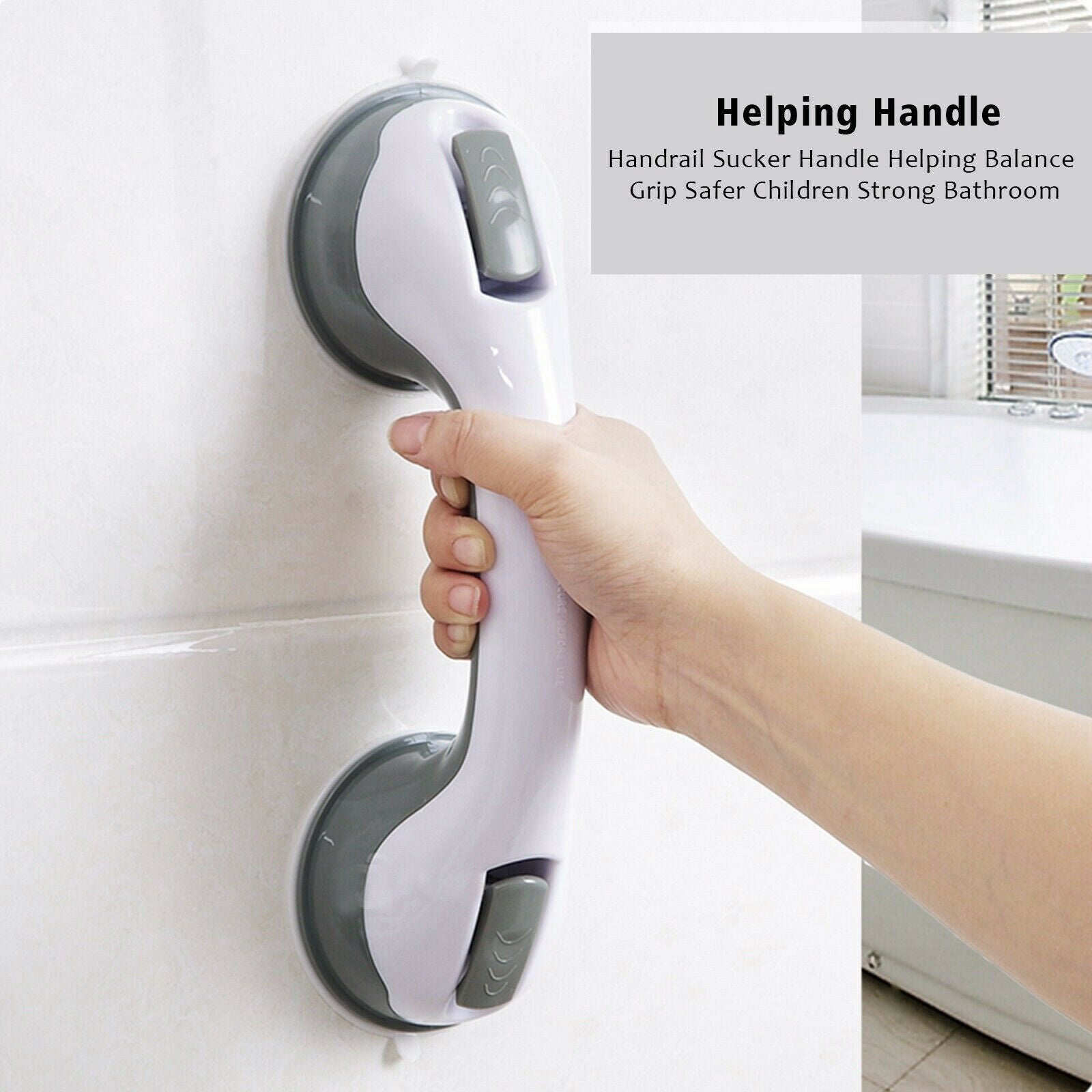 Suction Shower Grab Bar - 300 lbs Capacity Bathroom Safety Handle