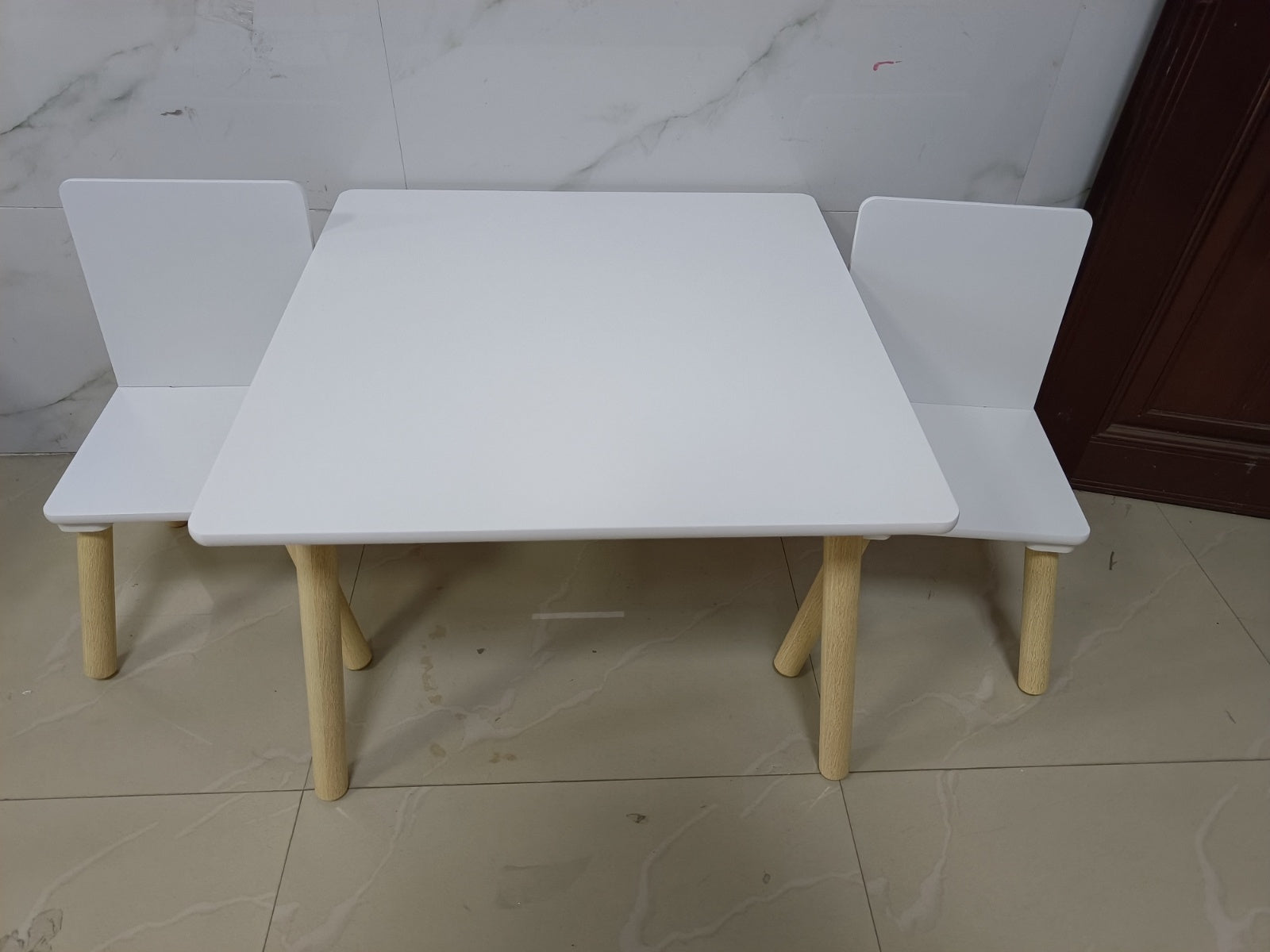 Kids Table And 2 Chairs Set, 3 Pieces Toddler Table And Chair Set,