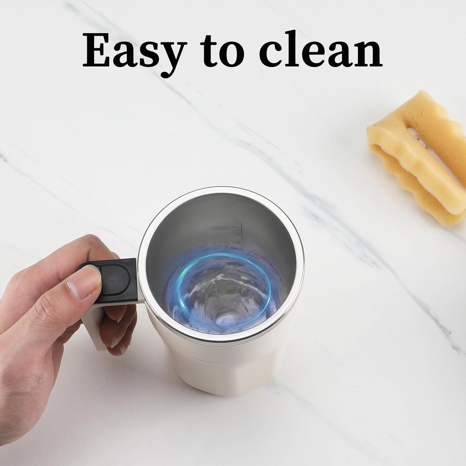 12oz Self-Stirring Mug – White
