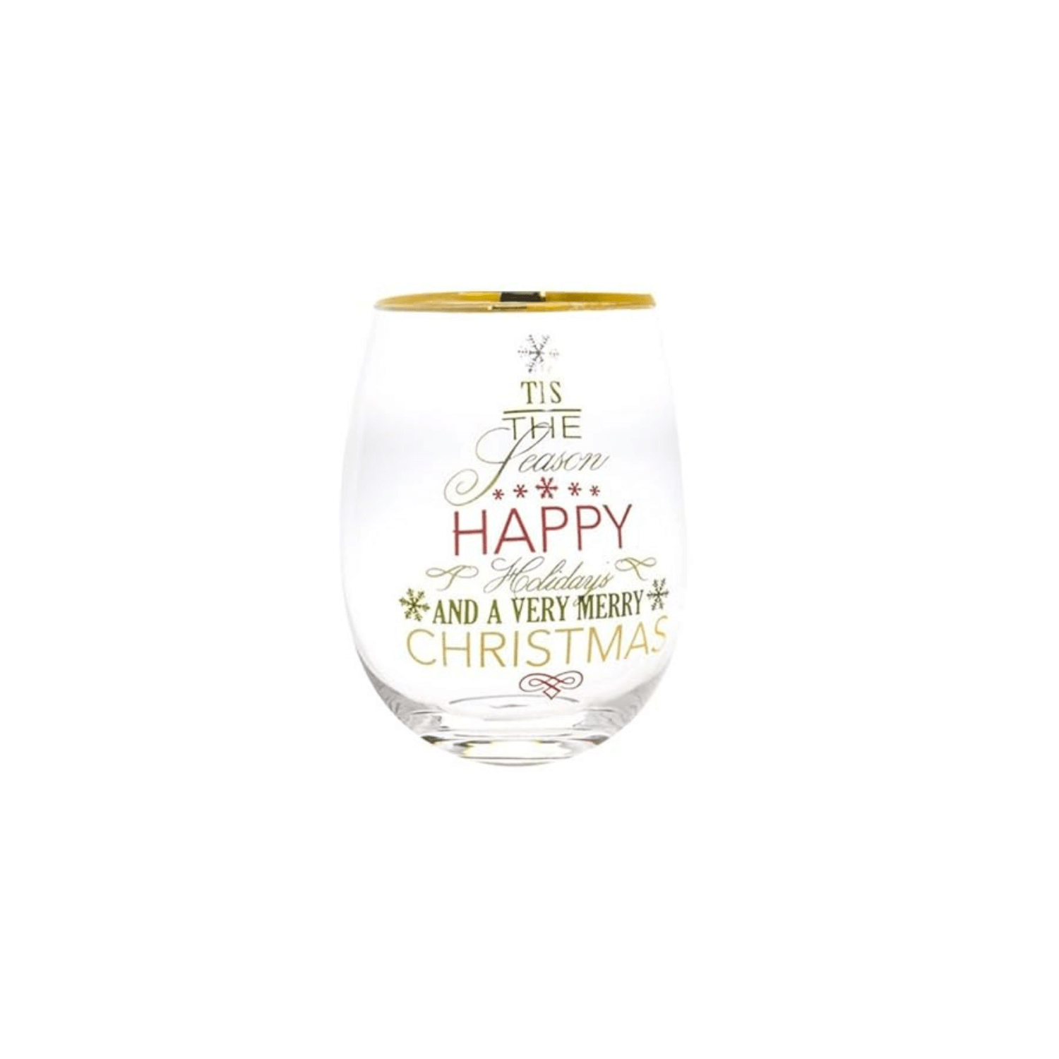 Christmas, Stemless Wine Glasses - TableFab