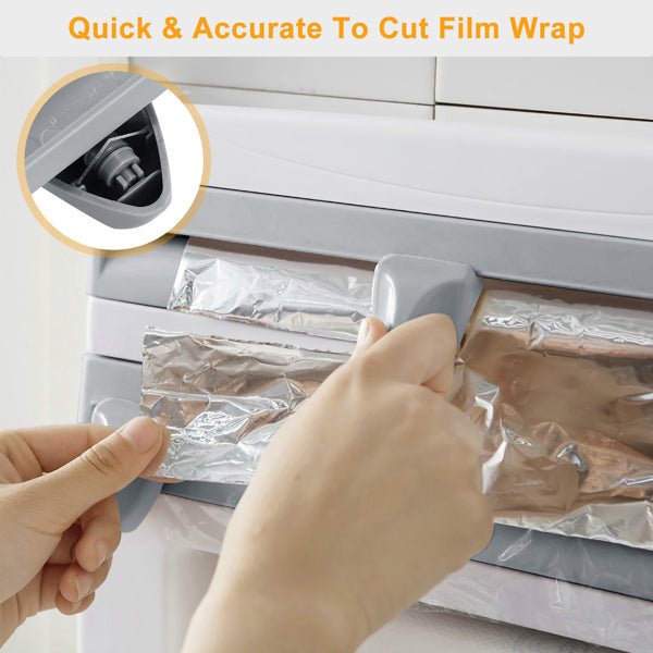 Magnetic Plastic Cling Film Dispenser With Cutter