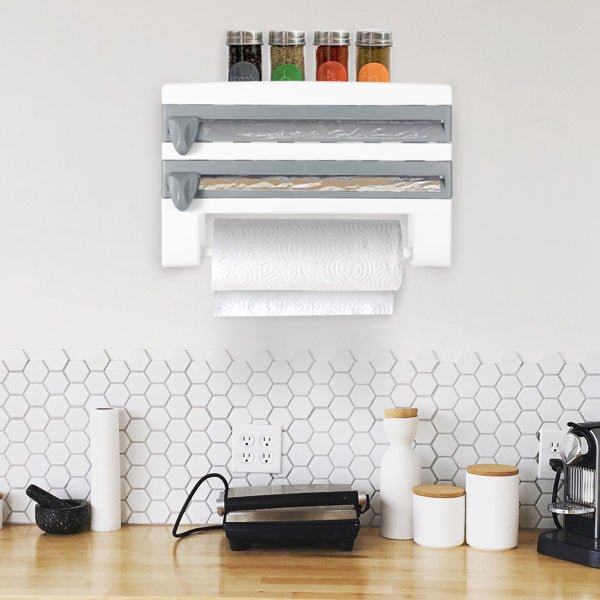 Magnetic Plastic Cling Film Dispenser With Cutter