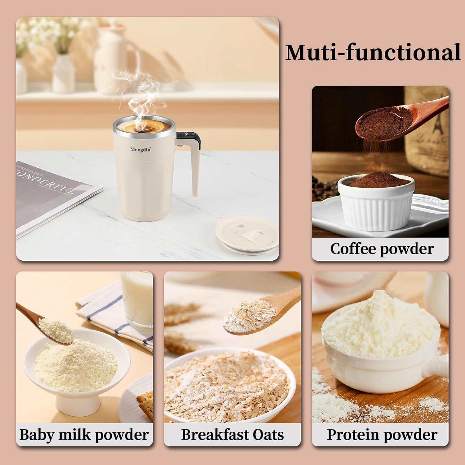 12oz Self-Stirring Mug – White