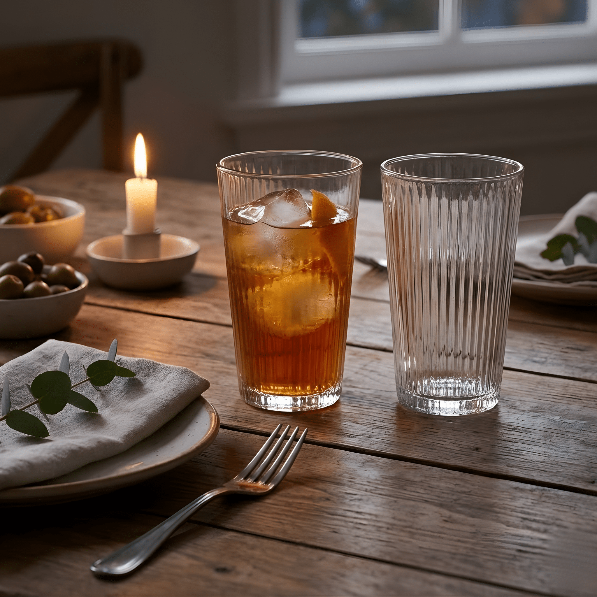 Ribbed Highball Glasses