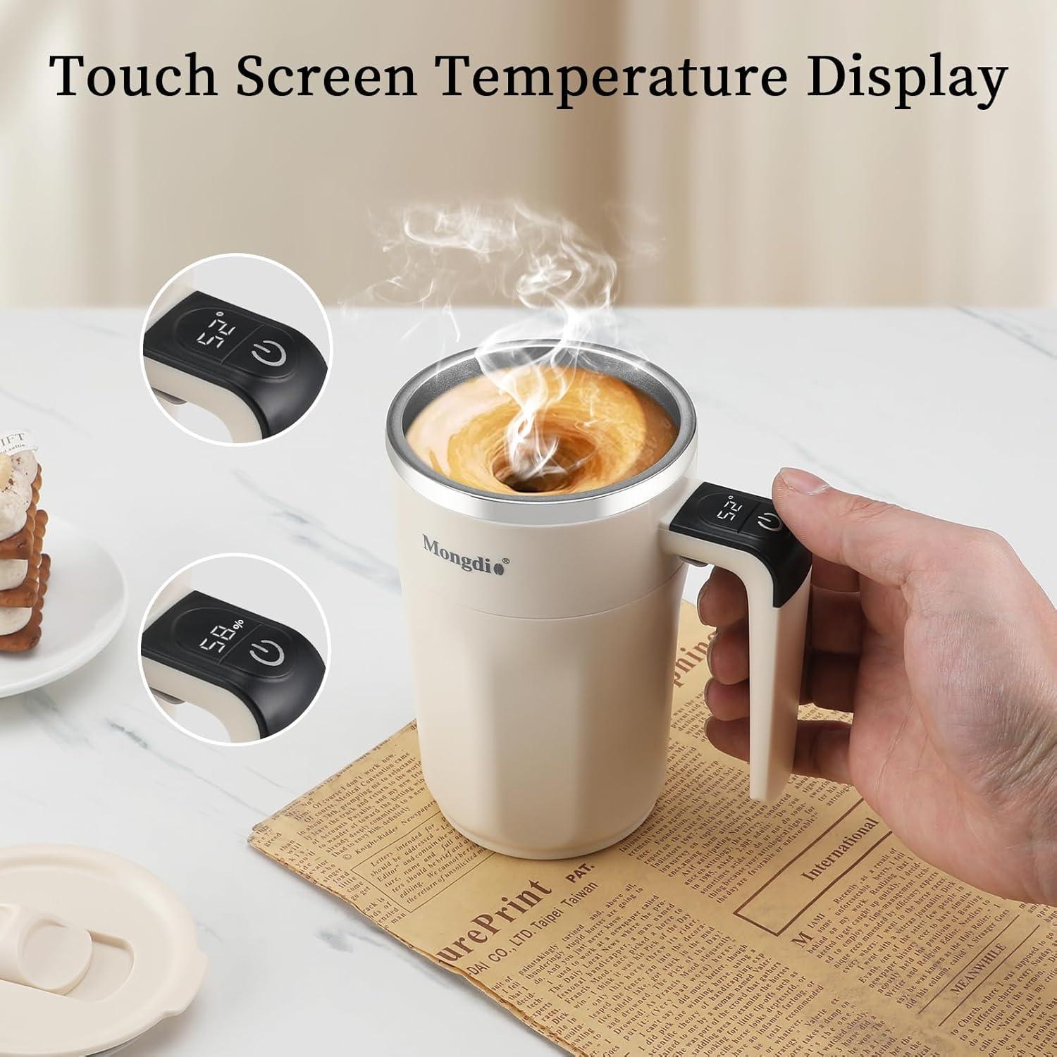 12oz Self-Stirring Mug – White