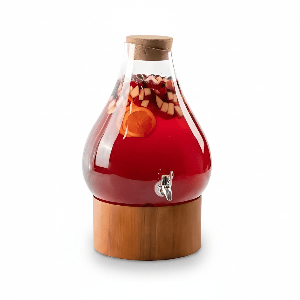 Teardrop Glass Drink Dispenser