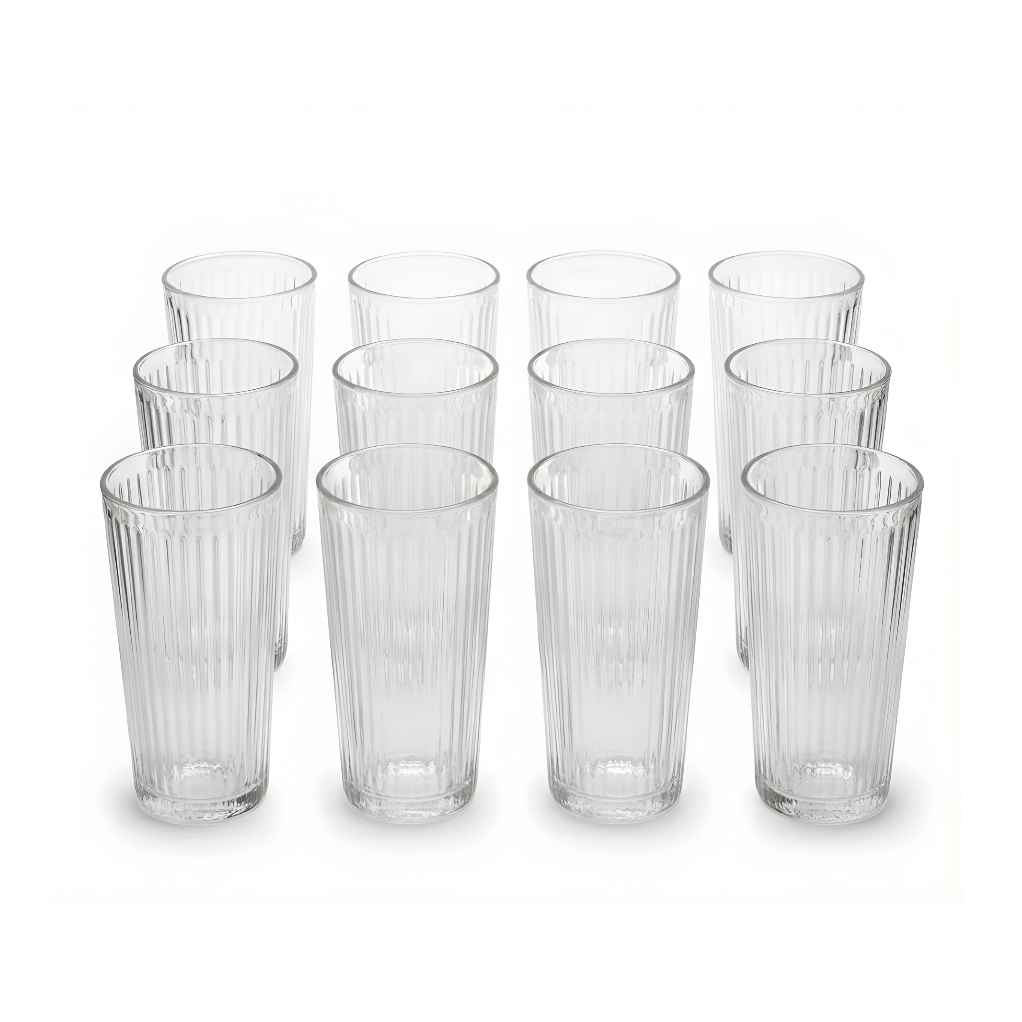 Ribbed Highball Glasses