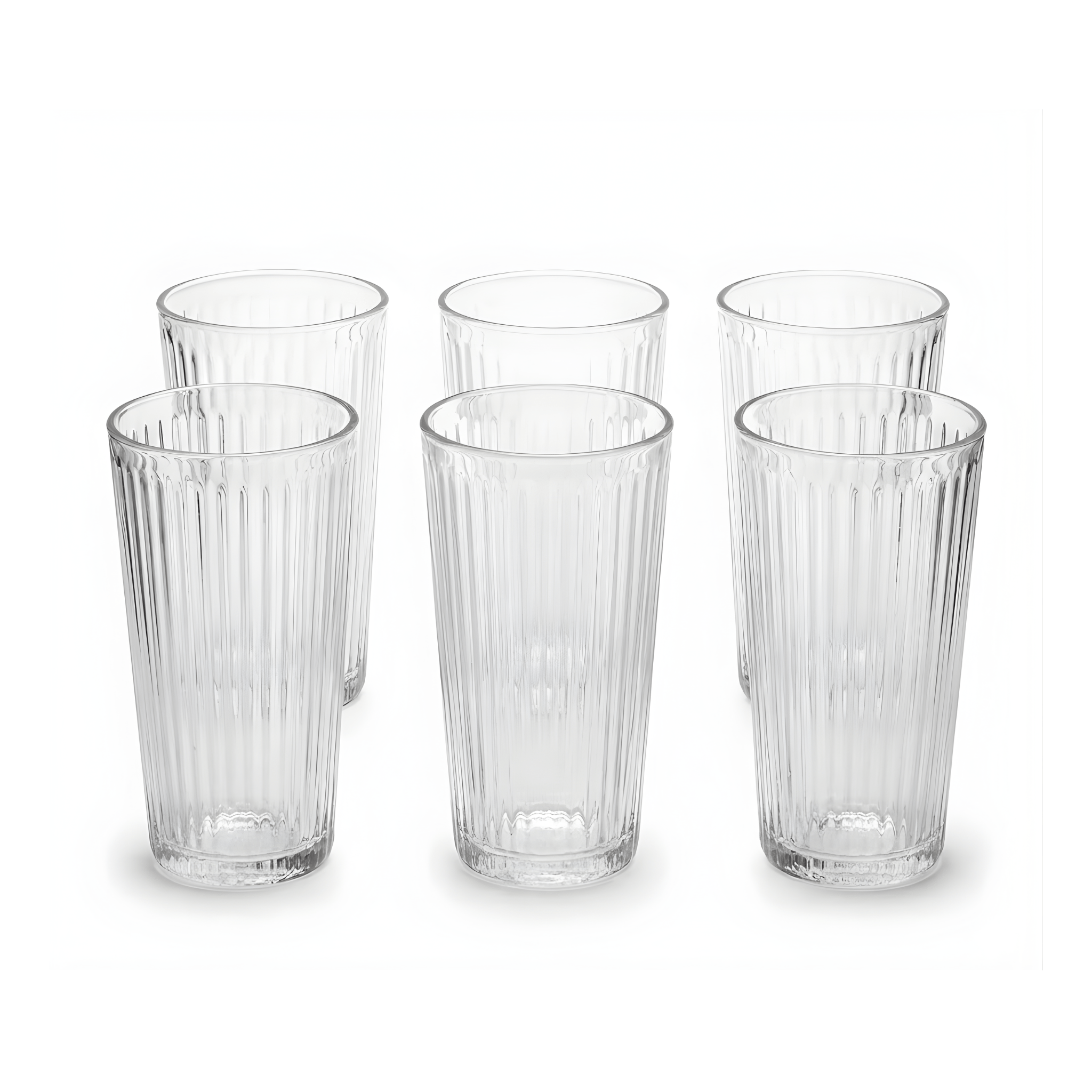 Ribbed Highball Glasses