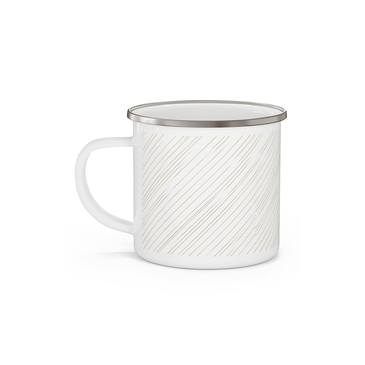 Striped Enamel Camping Mug