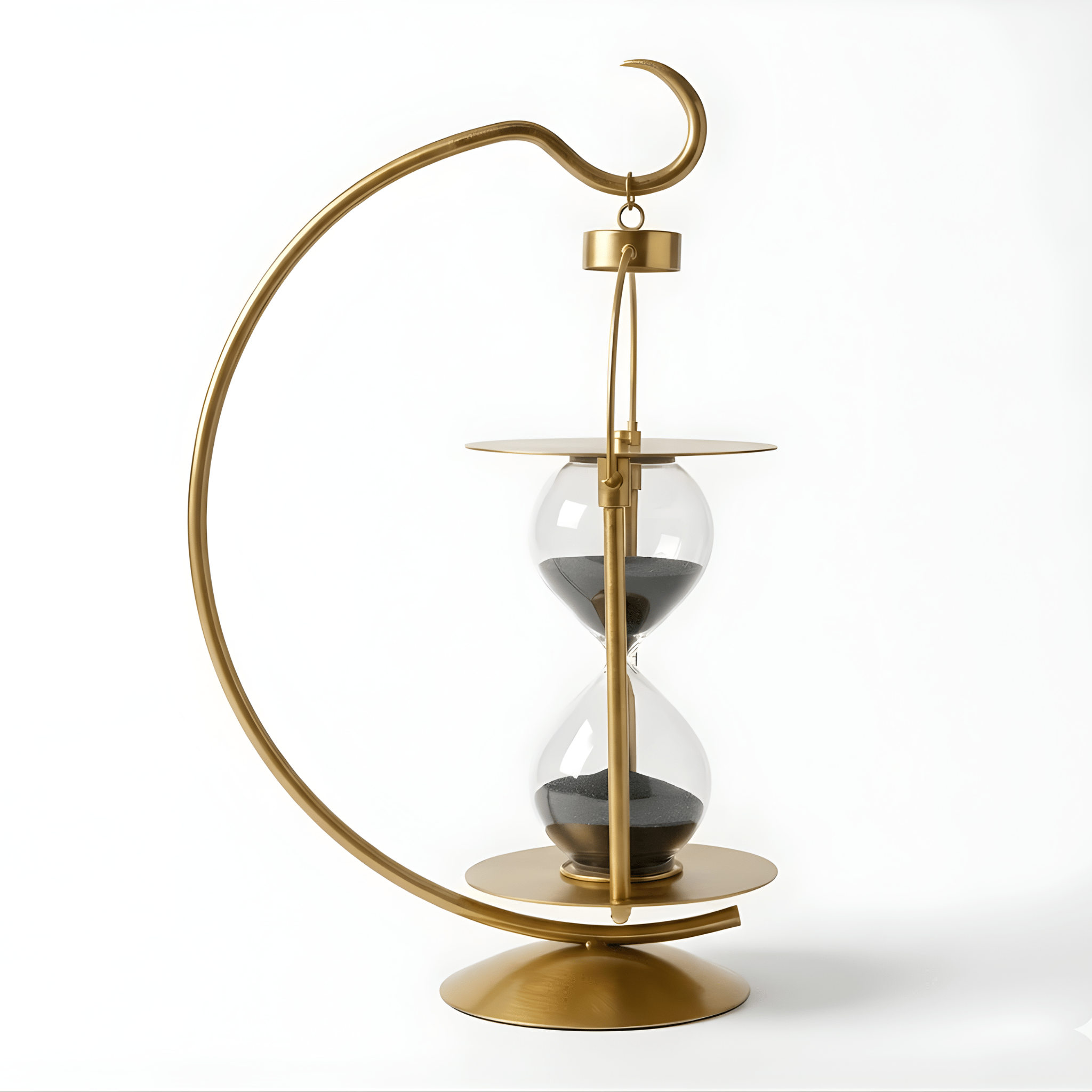 Golden Hourglass: Luxury Home Decor Timepiece
