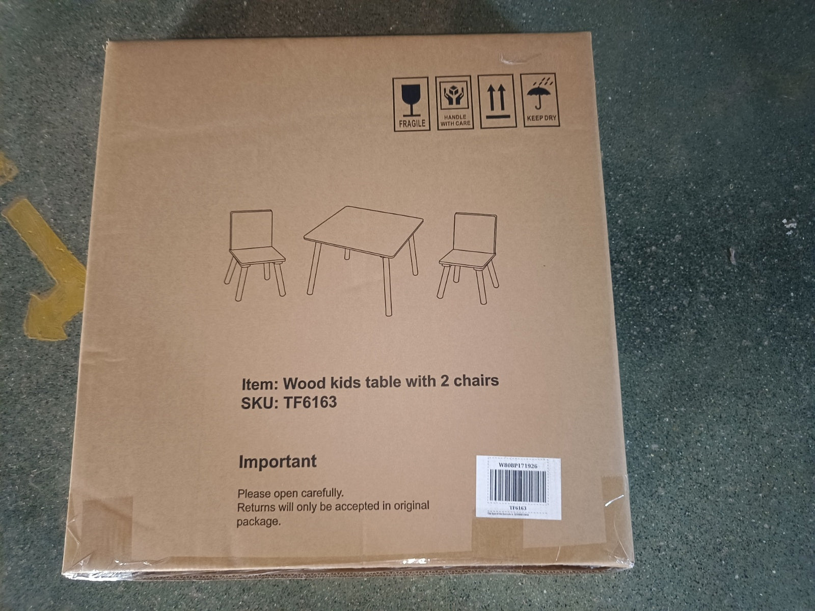 Kids Table And 2 Chairs Set, 3 Pieces Toddler Table And Chair Set,
