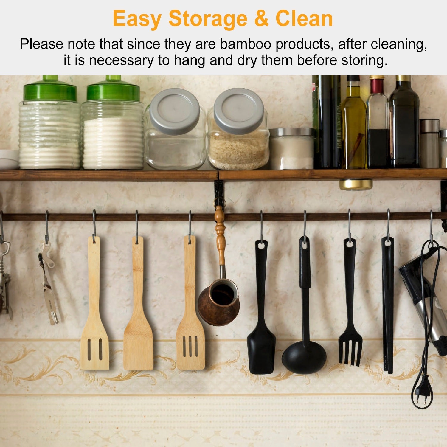 6pc Bamboo Cooking Utensil Set