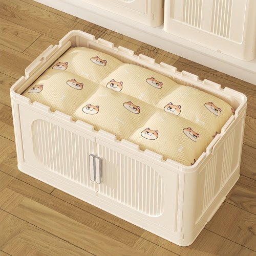 Stackable Storage Bins with Magnetic Doors & Wheels