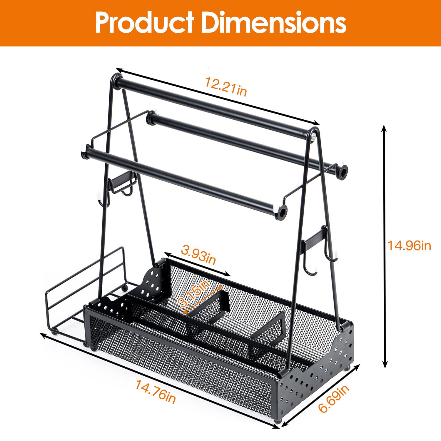 Metal Grill Utensil Caddy