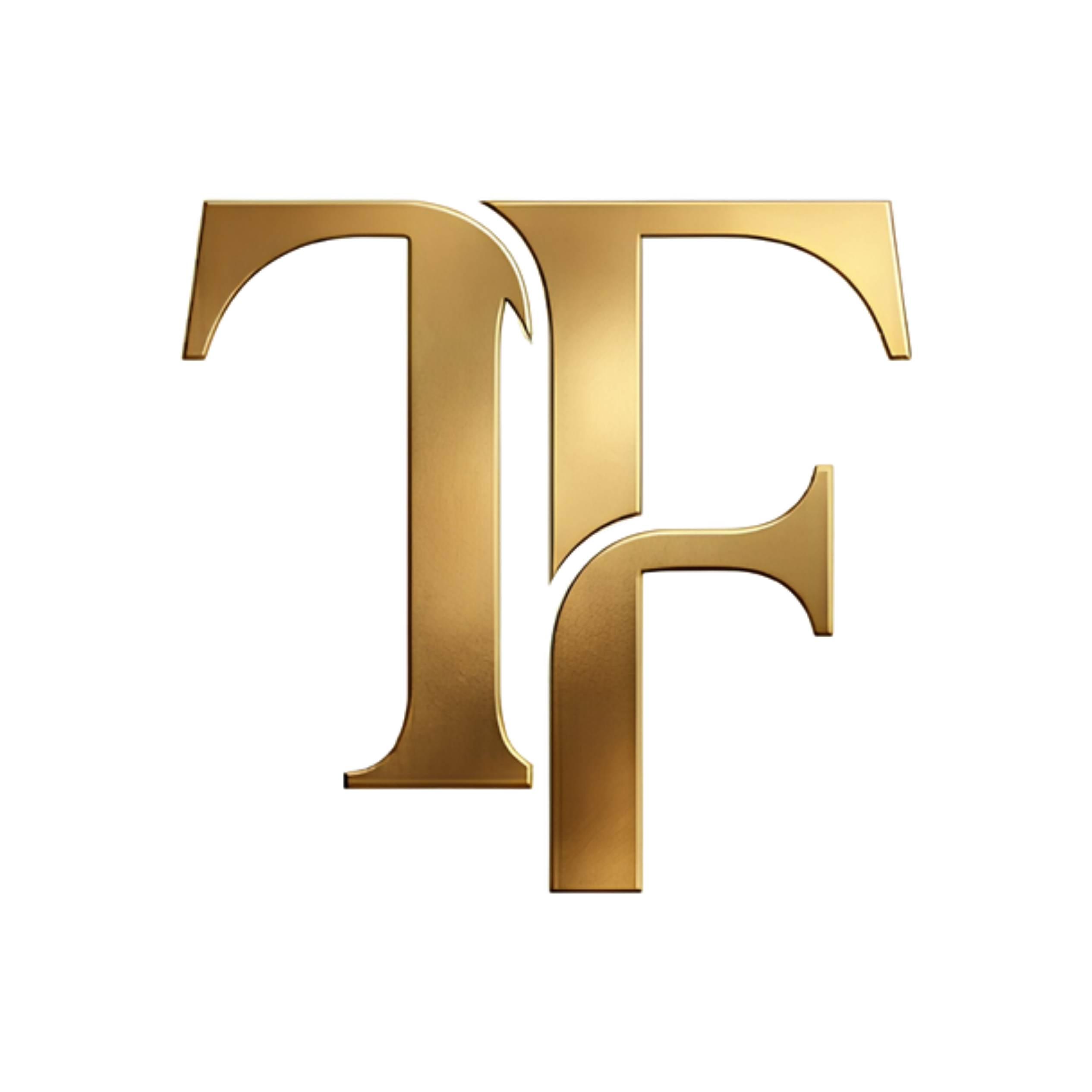 Gold letters 'TF' on a white background TableFab logo
