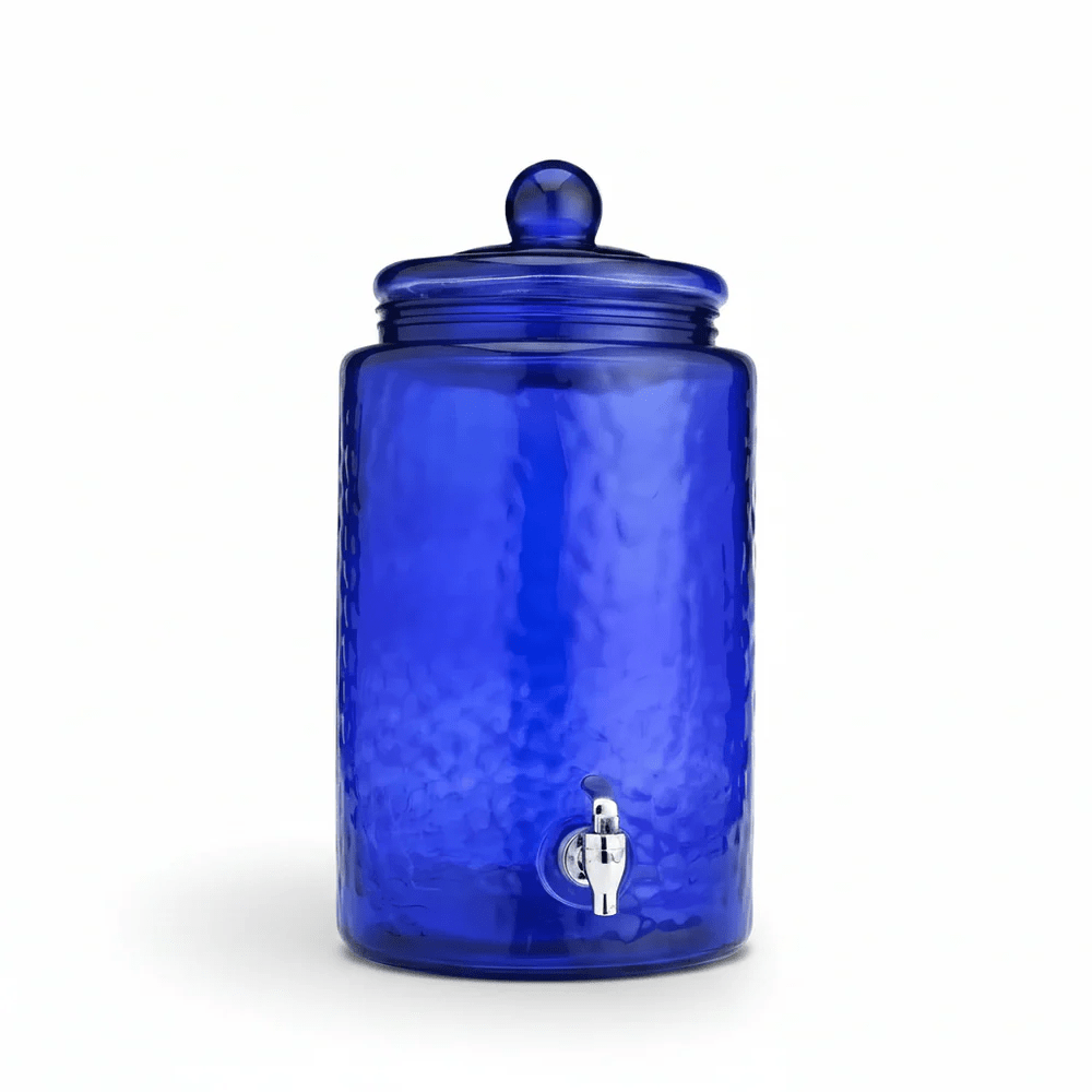 Cobalt Blue Glass Beverage Dispenser (2 Gal)