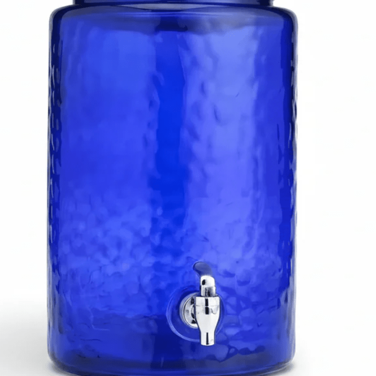 Cobalt Blue Glass Beverage Dispenser (2 Gal)