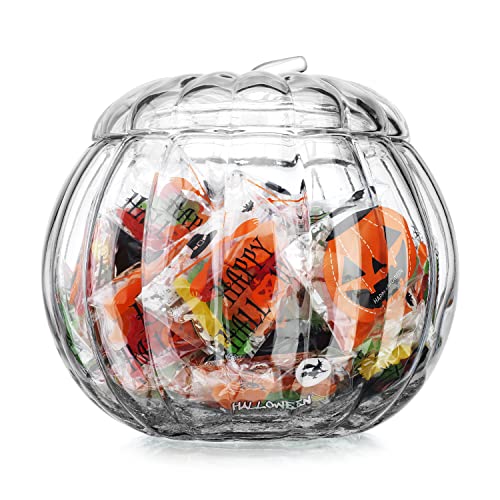 Clear Glass Pumpkin Ice Cold Jug Beverage Dispenser - TableFab