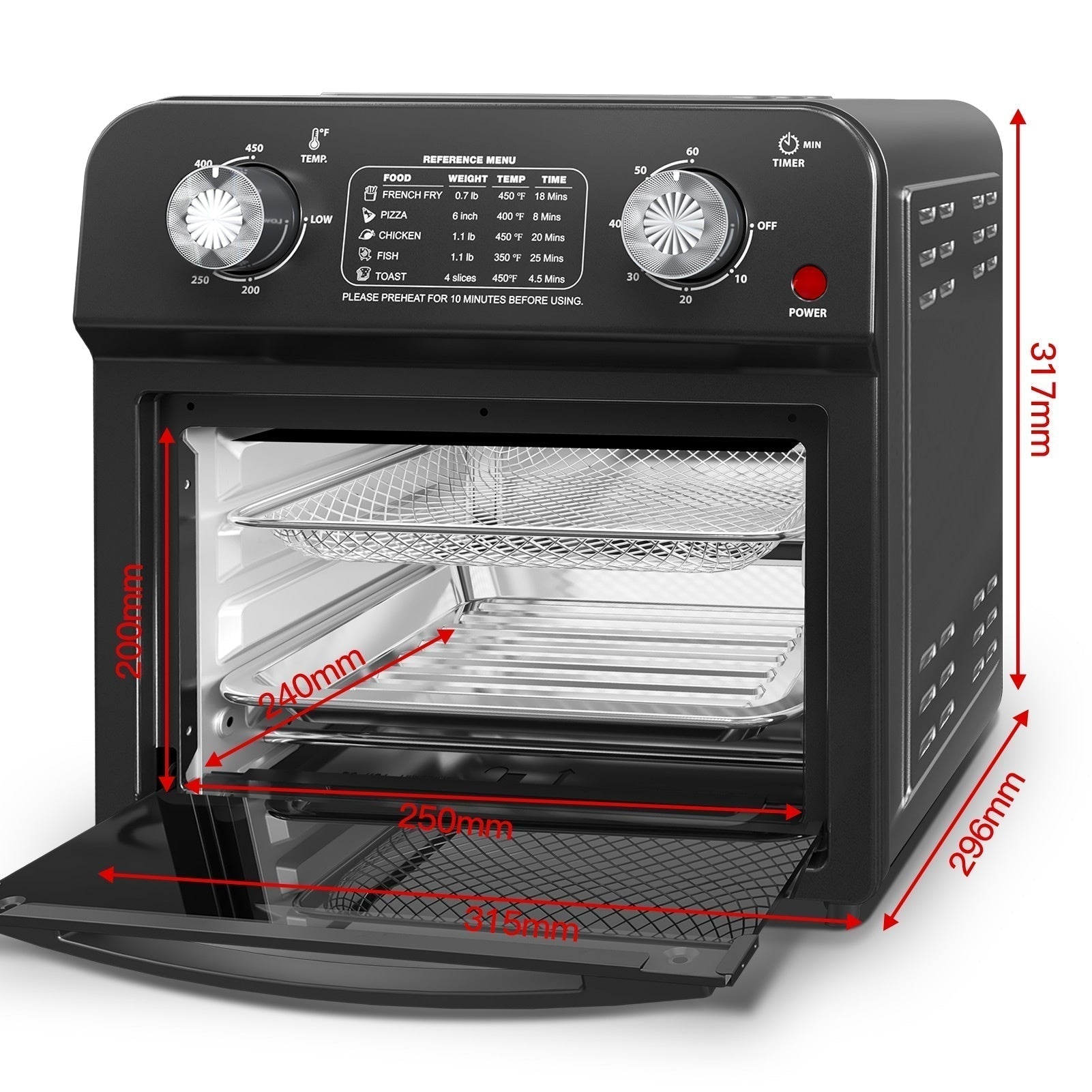 Oven 12 Liter Healthy Oil-free Cooking Oven - TableFab