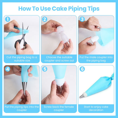 236-Piece Cake Decorating Kit for Beginners - Baking Supplies Set with Storage Box