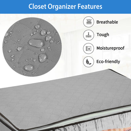 Gray quilted mat with water droplets and text highlighting features on a white background