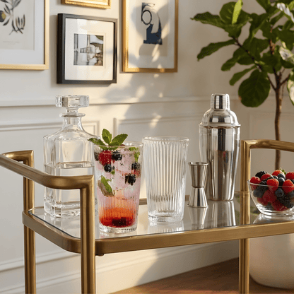 Ribbed Highball Glasses