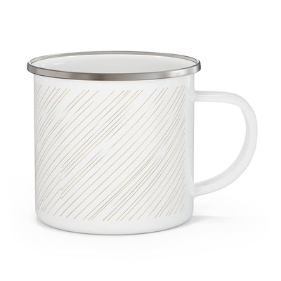 Striped Enamel Camping Mug