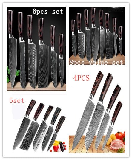 Chef Knife Set 6-Piece & 8-Piece - TableFab