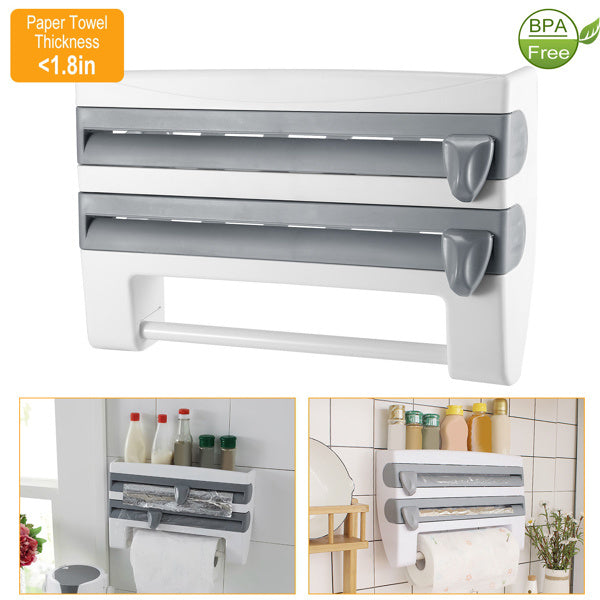 Magnetic Plastic Cling Film Dispenser With Cutter