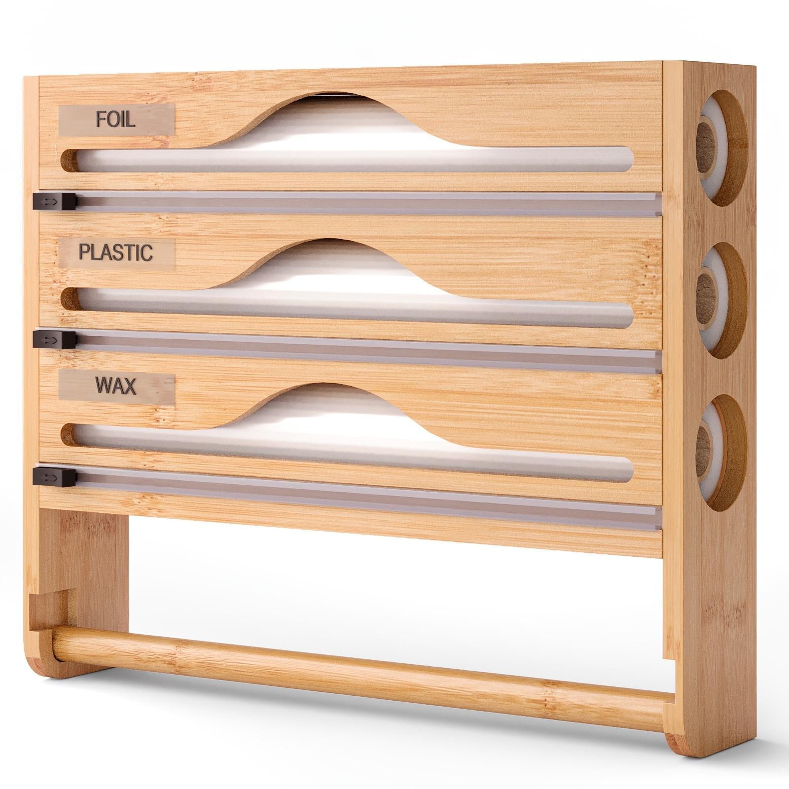 Bamboo Wrap Cutter Rack"