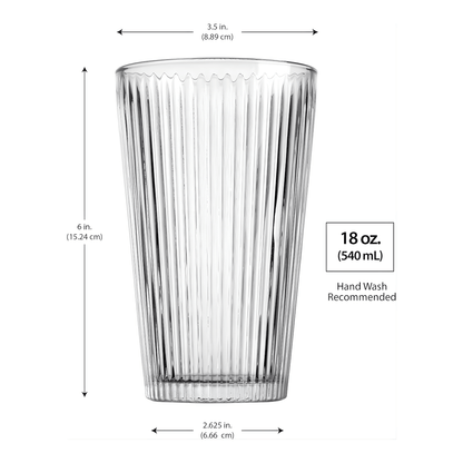 Ribbed Highball Glasses