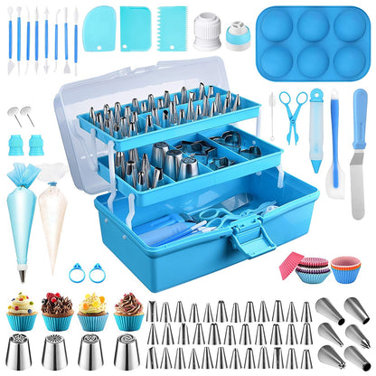 236-Piece Cake Decorating Kit for Beginners - Baking Supplies Set with Storage Box