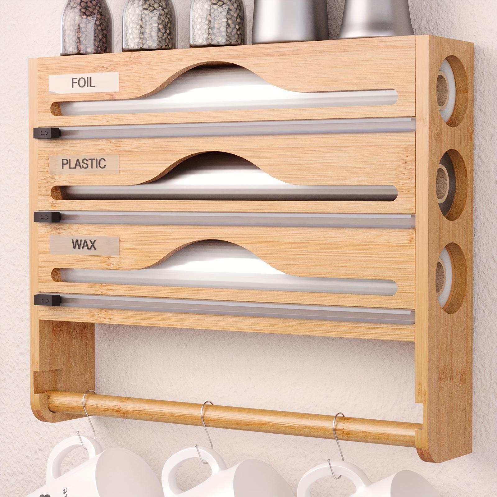Bamboo Wrap Cutter Rack"