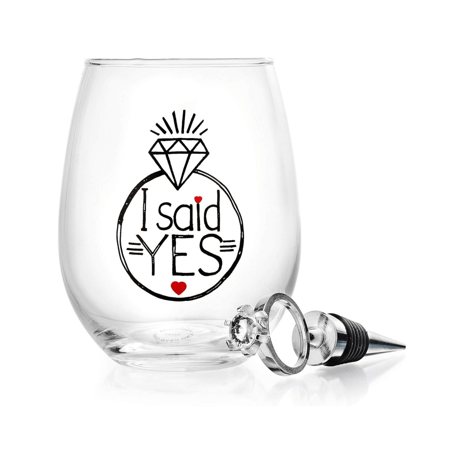 Stemless Wine Glass With Stopper Wind - TableFab