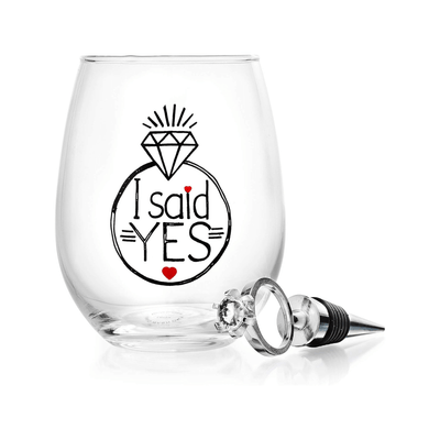 Stemless Wine Glass With Stopper Wind - TableFab
