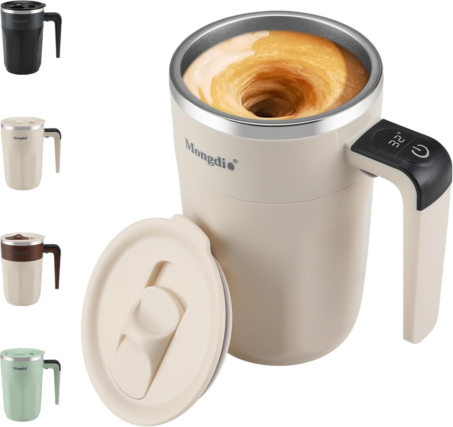 12oz Self-Stirring Mug – White