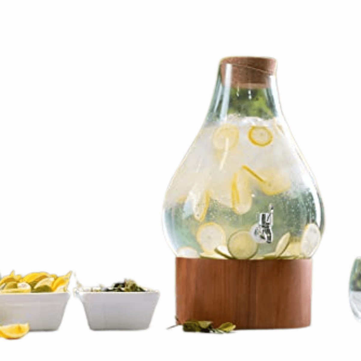 Classic Home Clear Glass Ice Cold Beverage Drink Dispenser - TableFab