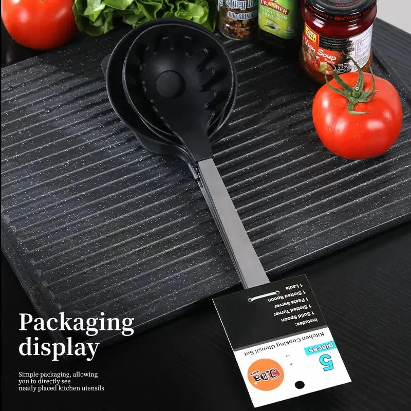 5 pcs Nylon stainless steel Spoons For Cooking, Utensils For Cooking