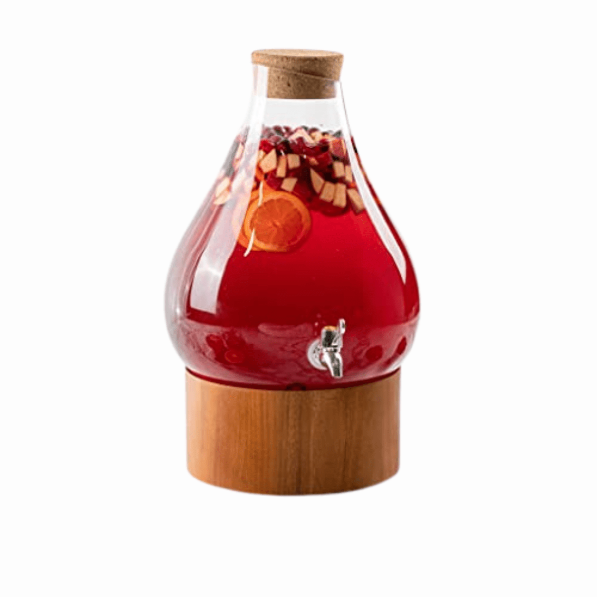 Classic Home Clear Glass Ice Cold Beverage Drink Dispenser - TableFab