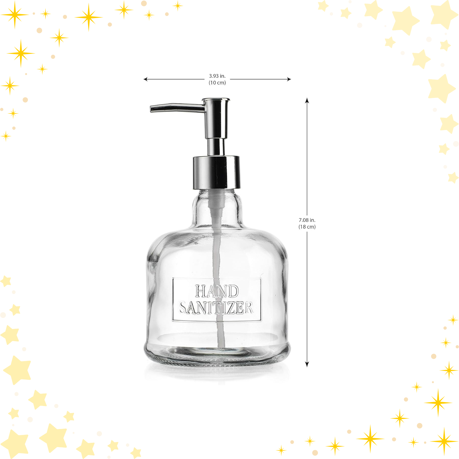 18 Oz Glass soap dispenser stylish Home design