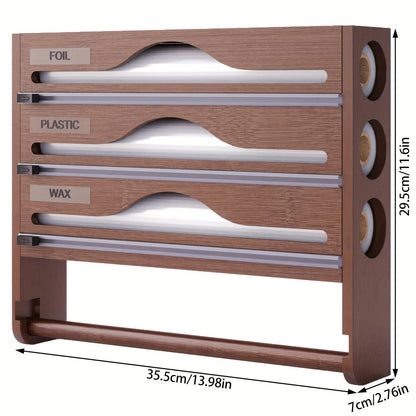 Bamboo Wrap Cutter Rack"